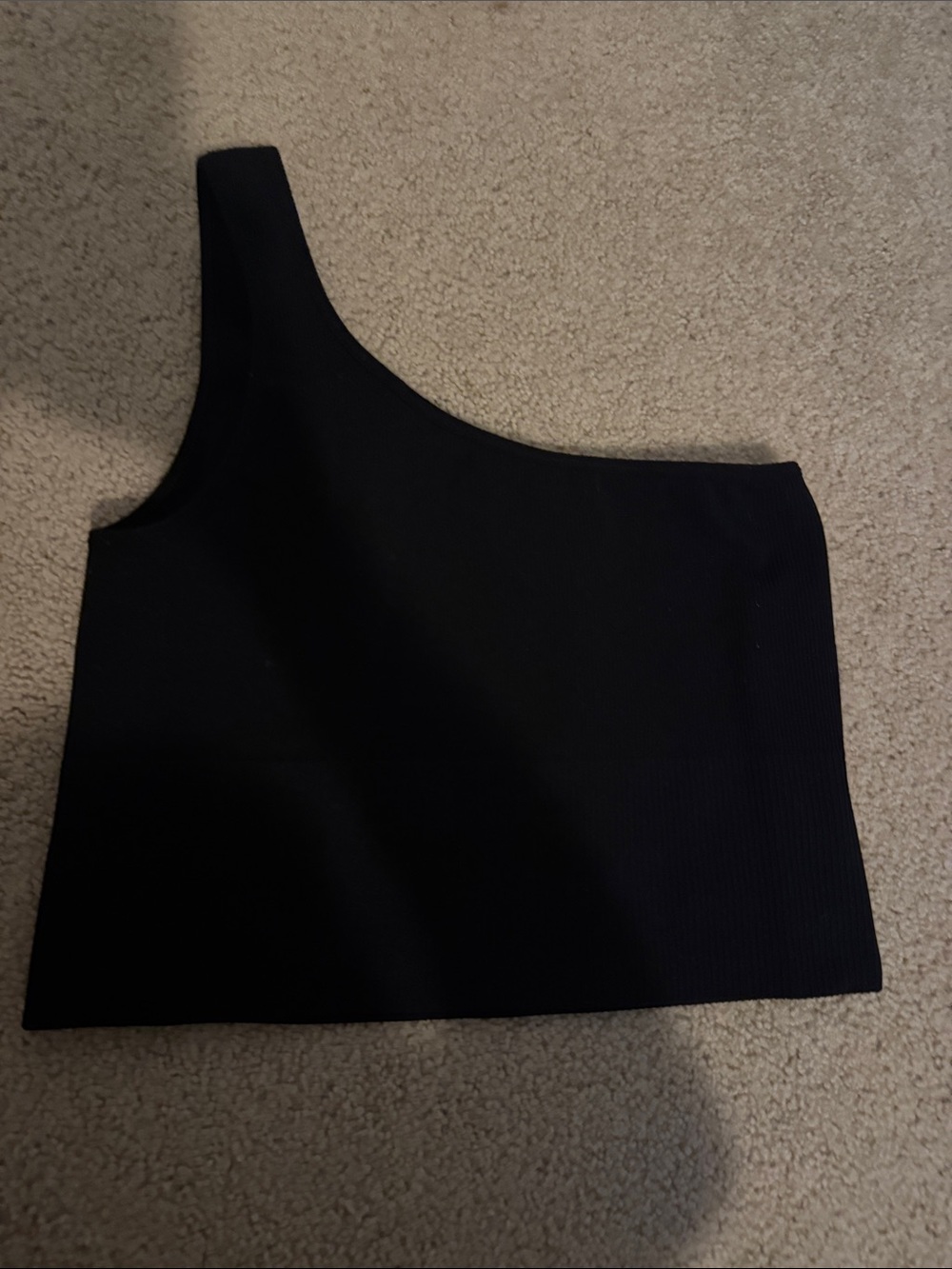 H&M Black Sports One Shoulder Crop Top